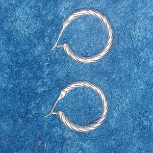 Silver hoop earrings